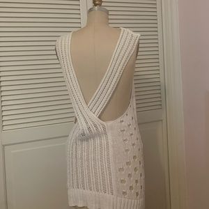 Vintage crochet knit mini dress